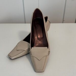 TOD’S Cream Women's Heeled Loafers